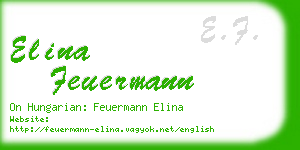 elina feuermann business card